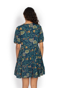 OM Designs Dresses Manali Dress Short - Navy Flowers OM Designs Sasha Dress - Black