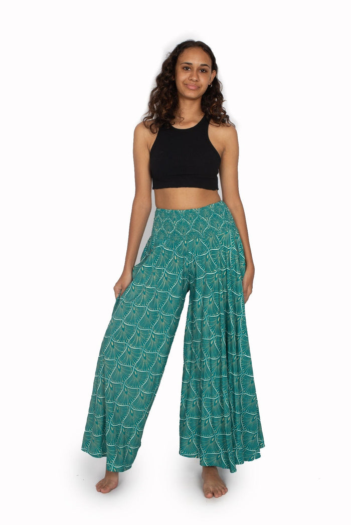 OM Designs Pants Meera Pants - Golden Peacocks