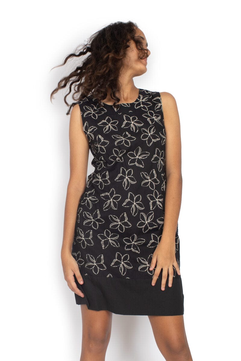 OM Designs Dresses Millie Dress - Frangipani Black