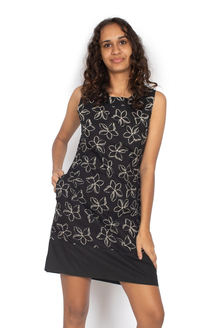 OM Designs Dresses Millie Dress - Frangipani Black