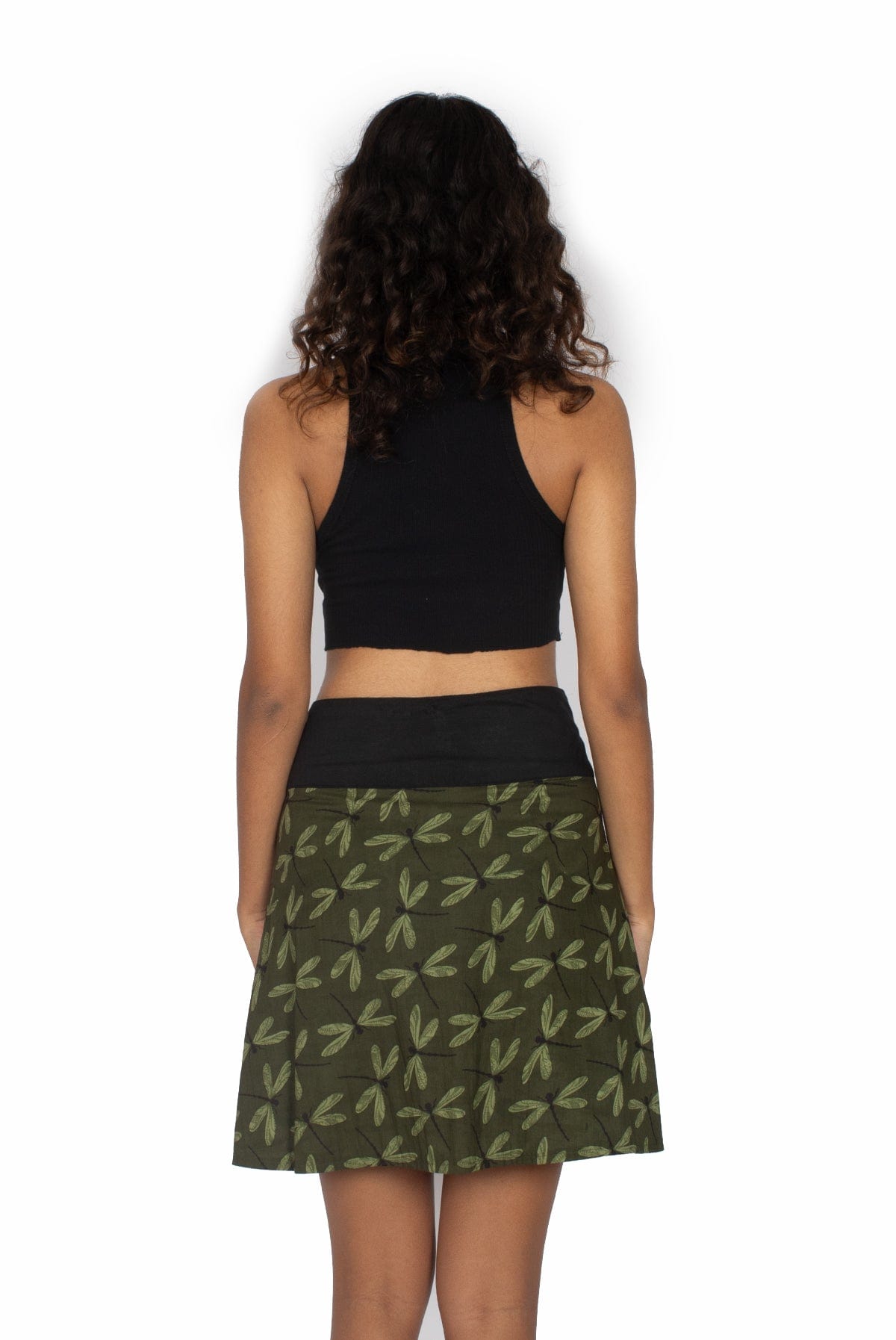 OM Designs Skirts New Energy Reversible Skirt  - Crocodiles / Olive Dragonfly