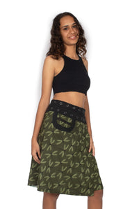 OM Designs Skirts New Energy Reversible Skirt  - Crocodiles / Olive Dragonfly