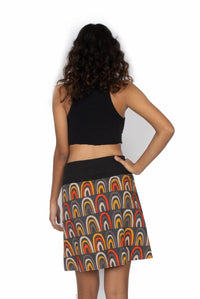 OM Designs Skirts New Energy Reversible Skirt  - Tropical Jungle / Rainbow Orange