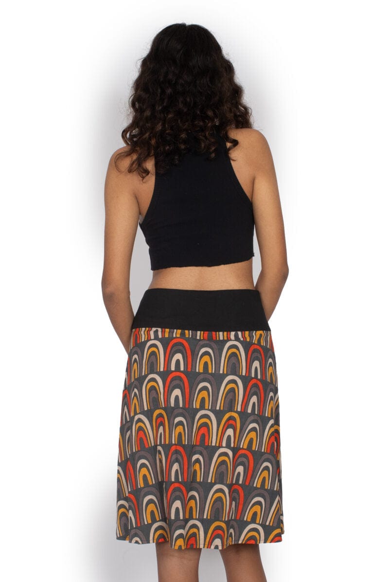 OM Designs Skirts New Energy Reversible Skirt  - Tropical Jungle / Rainbow Orange