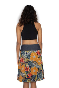 OM Designs Skirts New Energy Reversible Skirt  - Tropical Jungle / Rainbow Orange