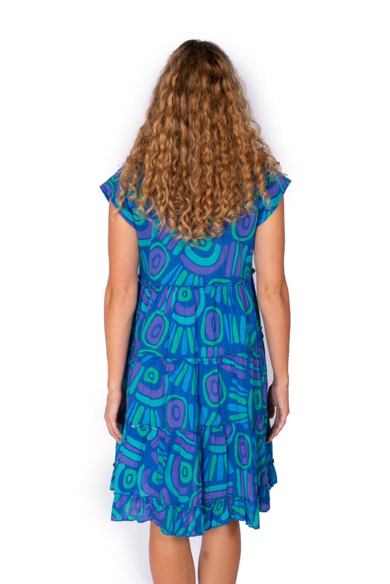 OM Designs Om Design Amore Dress - Abstract Blue Om Design Amore Dress - Abstract Blue Splash Swimwear Womens Clothing