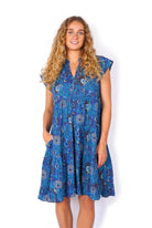 OM Designs OM Design Amore Dress - Secret Garden Blue OM Design Amore Dress - Abstract Blue Splash Swimwear Dresses