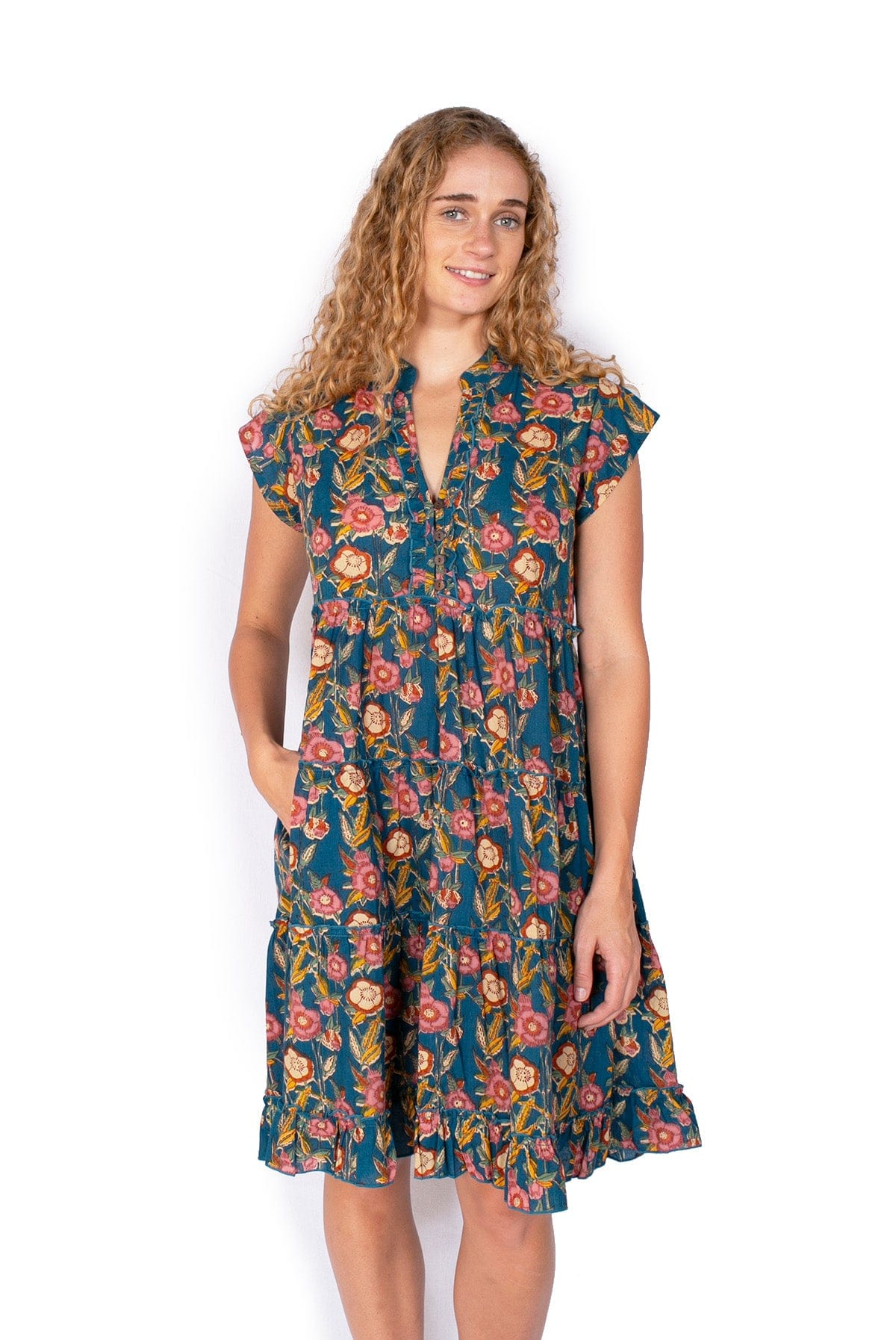 OM Designs OM Design Amore Dress - Spring Flowers OM Design Amore Dress - Spring Flowers Splash Swimwear Womens Clothing