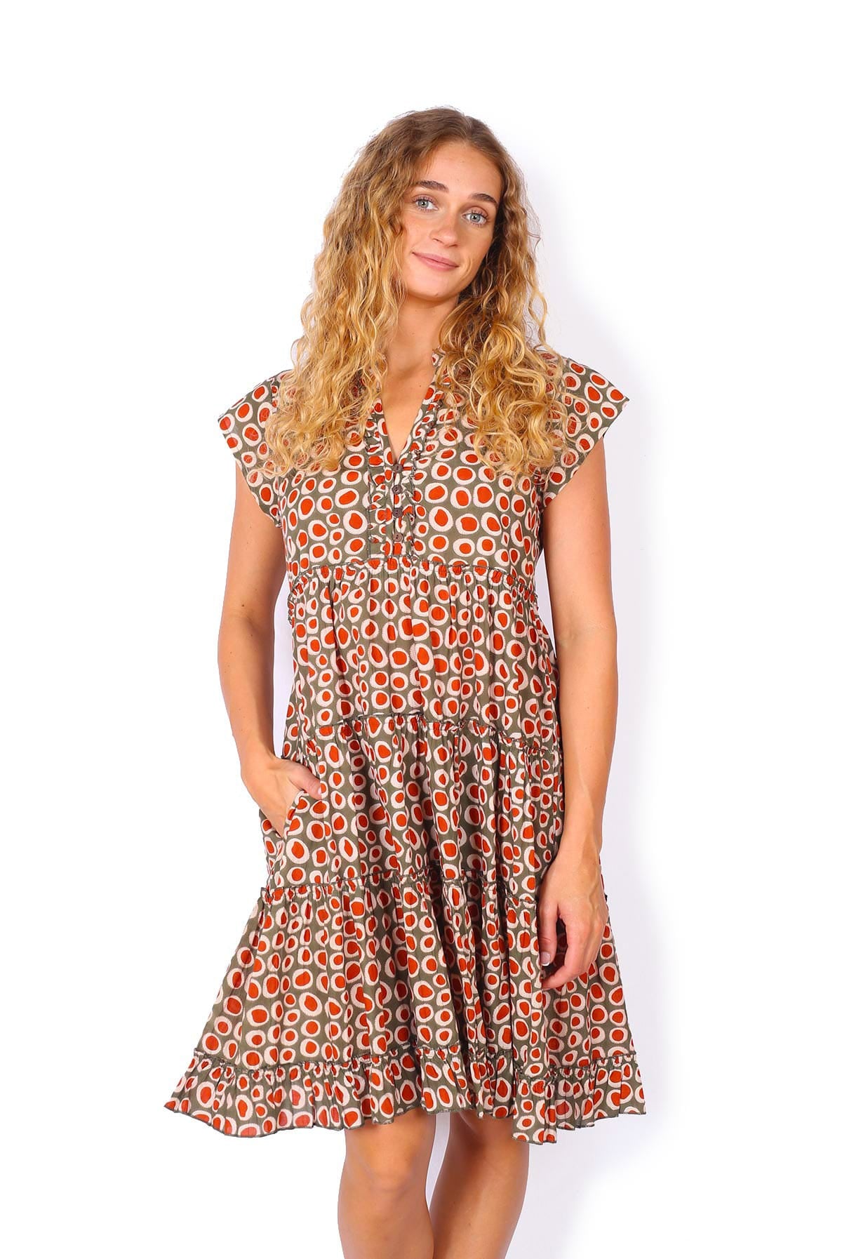 OM Designs OM Design Amore Dress - Thar Desert OM Design Amore Dress - Abstract Blue Splash Swimwear Dresses