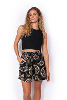 OM Designs OM Design Betty Shorts - Parasol Black OM Design Betty Shorts - Flax Splash Swimwear Womens Clothing