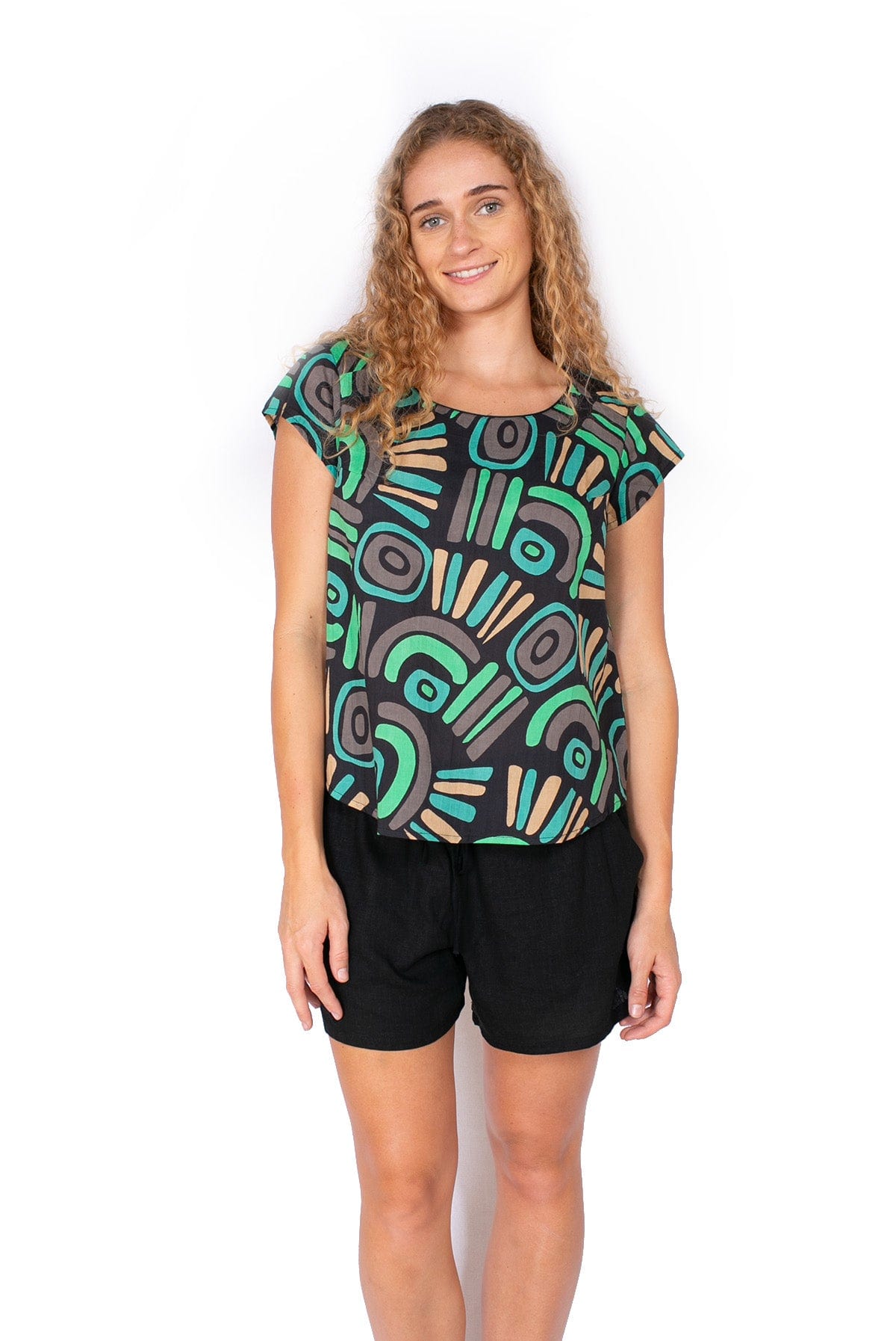 OM Designs OM Design Chloe Top - Abstract Black OM Design Chloe Top - Abstract Black Splash Swimwear Womens Clothing