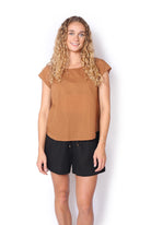 OM Designs OM Design Chloe Top - Mocha OM Design Chloe Top - Abstract Blue Splash Swimwear Womens Clothing