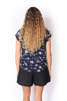 OM Designs OM Design Chloe Top - Navy Fish OM Design Chloe Top - Abstract Blue Splash Swimwear Womens Clothing