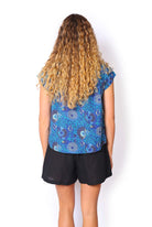 OM Designs OM Design Chloe Top - Secret Garden Blue OM Design Chloe Top - Abstract Blue Splash Swimwear Womens Clothing