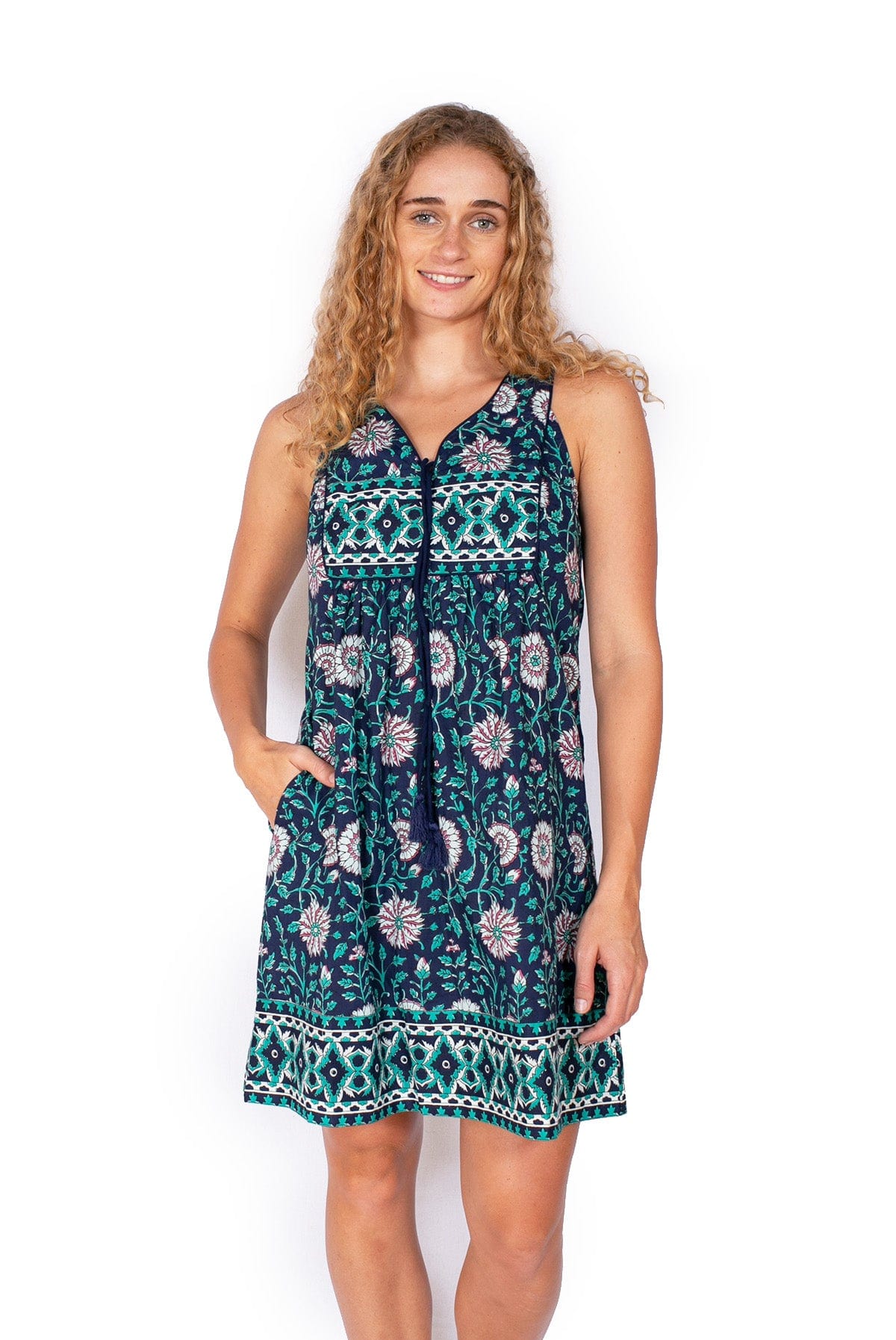 OM Designs Om Design Jaipur Dress (Short) - Tropical Nights Om Design Jaipur Dress (Short) - Tropical Nights Splash Swimwear Womens Clothing