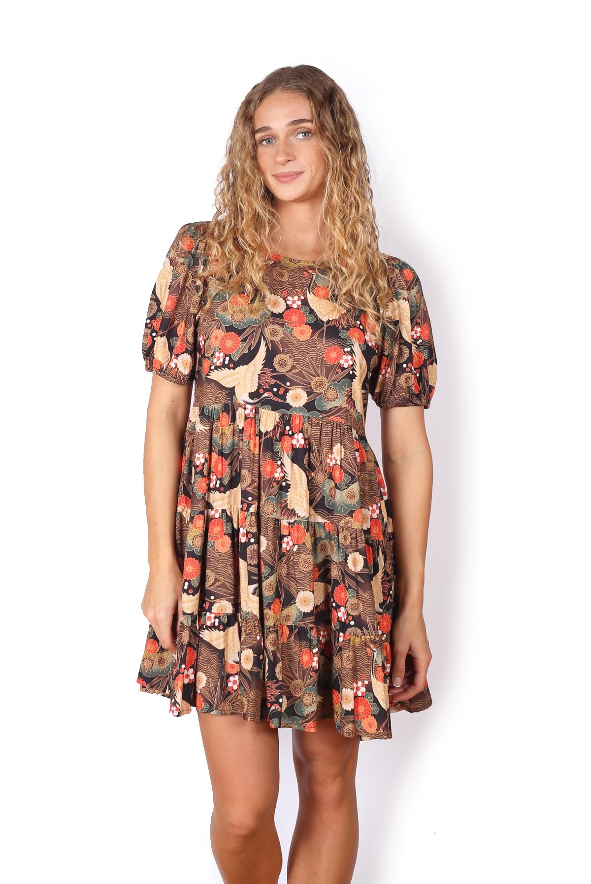 OM Designs OM Design Manali Dress (Short) - Black Cranes OM Design Manali Dress (Short) - Wild Flowers* Splash Swimwear Womens Clothing