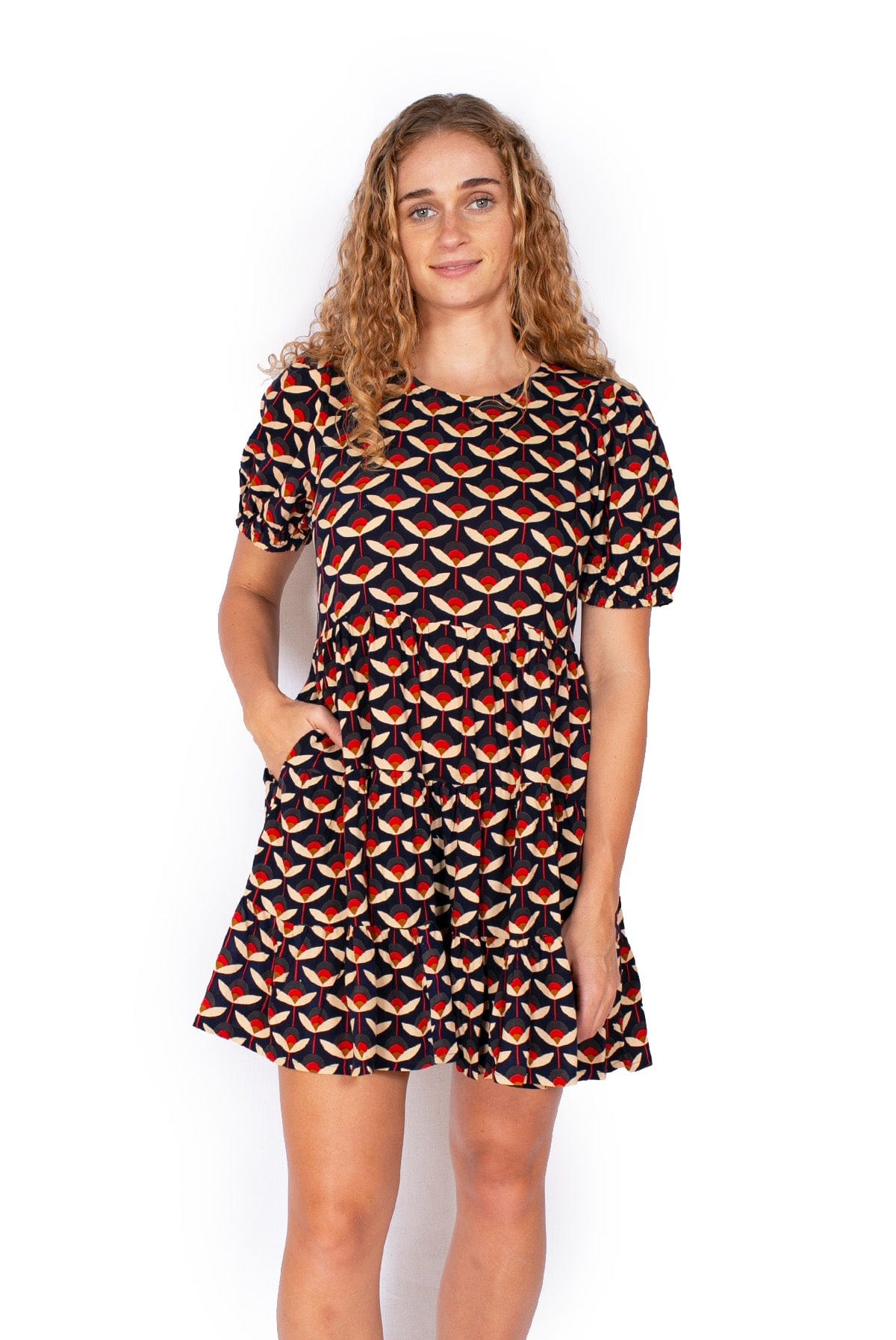 OM Designs OM Design Manali Dress (Short) - Waterlilly Blue OM Design Manali Dress (Short) - Waterlilly Blue Splash Swimwear Womens Clothing