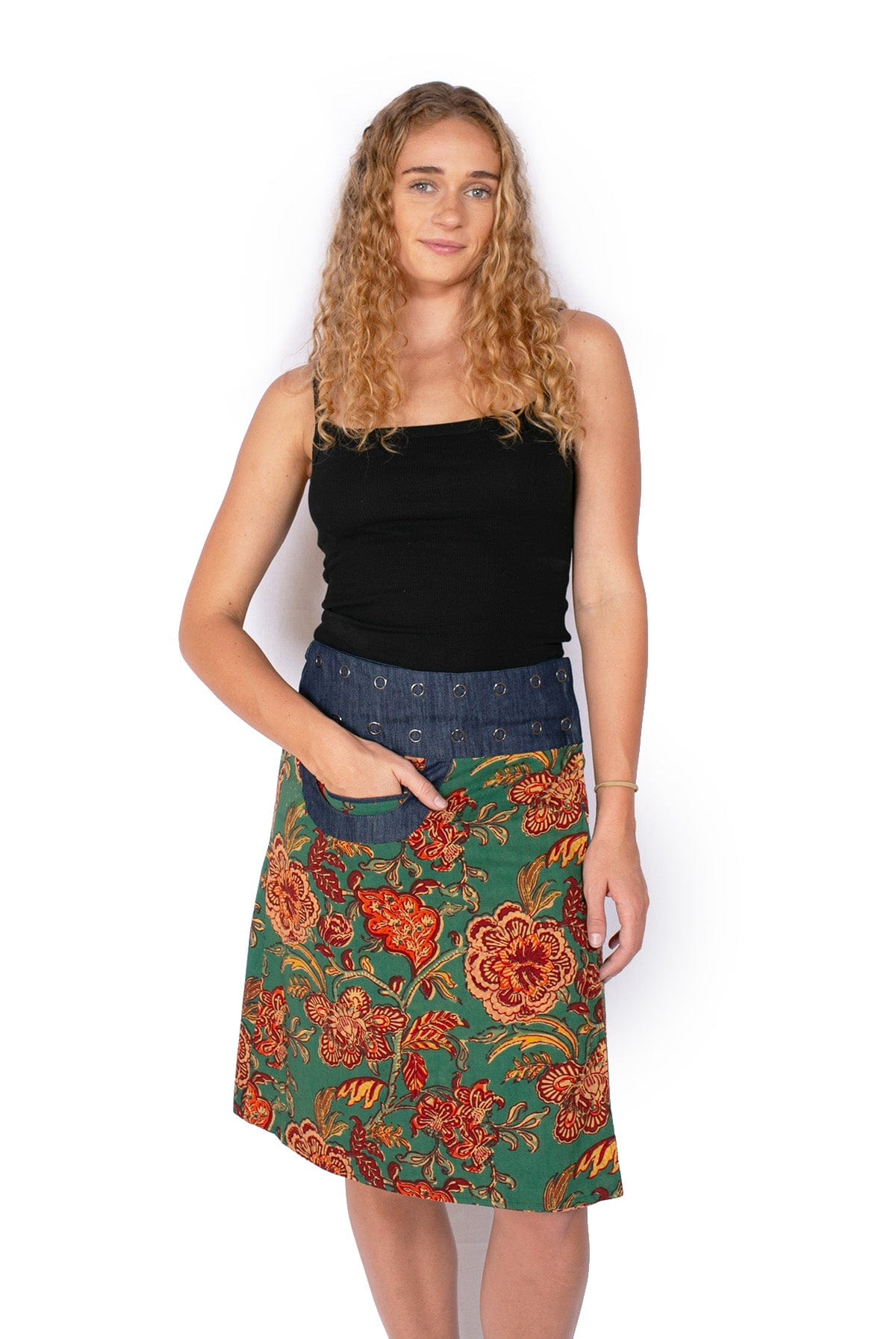 OM Designs Om Design New Energy Skirt (Long)- Forest Dreams/Night Bouquet Om Design New Energy Skirt (Long)- Forest Dreams/Night Bouquet Splash Swimwear Womens Clothing O/S 1000023732