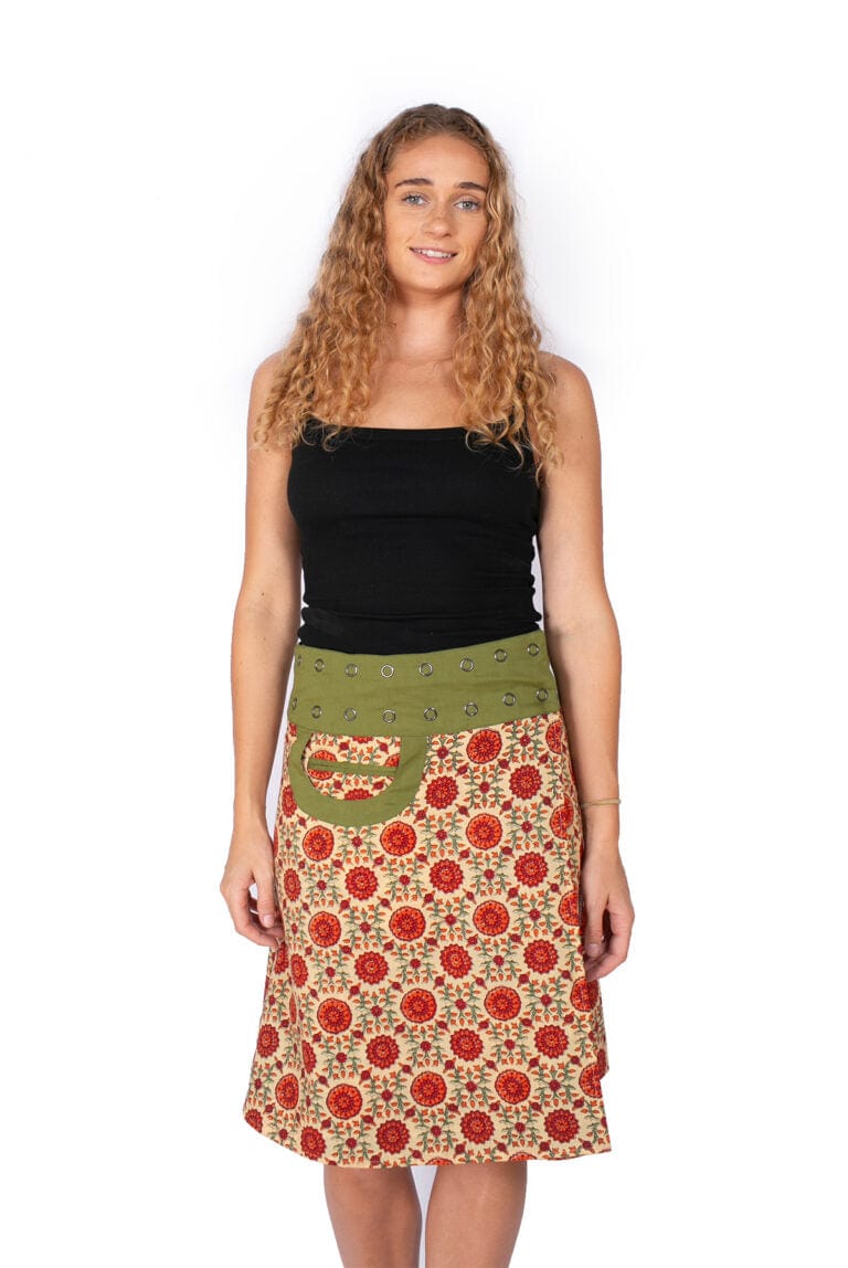 OM Designs Om Design New Energy Skirt (Long)-Midnight Garden/Rustic Vines Om Design New Energy Skirt (Long)-Midnight Garden/Rustic Vines Splash Swimwear Womens Clothing O/S 1000023734