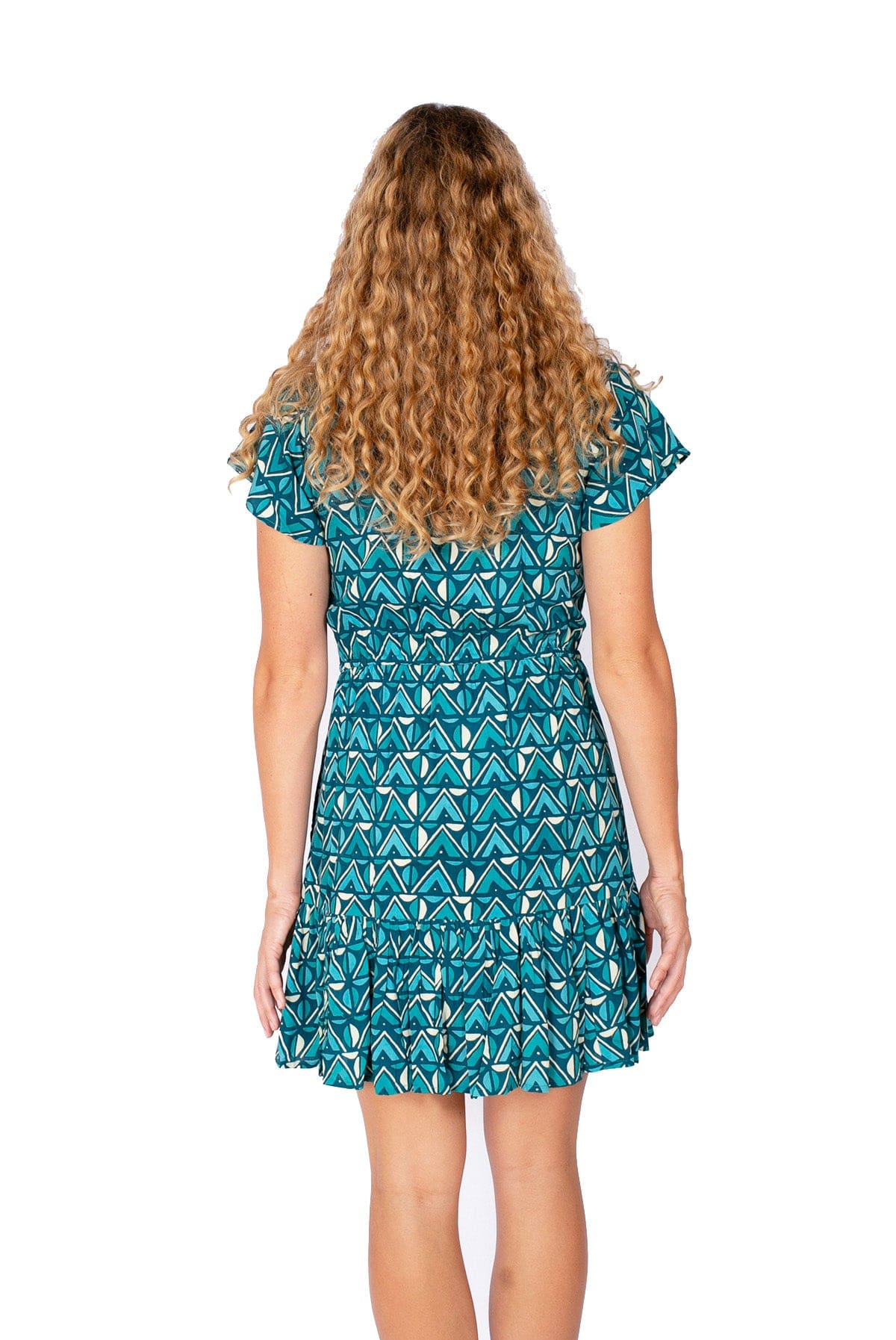 OM Designs Om Design New Laure Dress - Pyramids Turquoise Om Design New Laure Dress - Pyramids Turquoise Splash Swimwear Womens Clothing