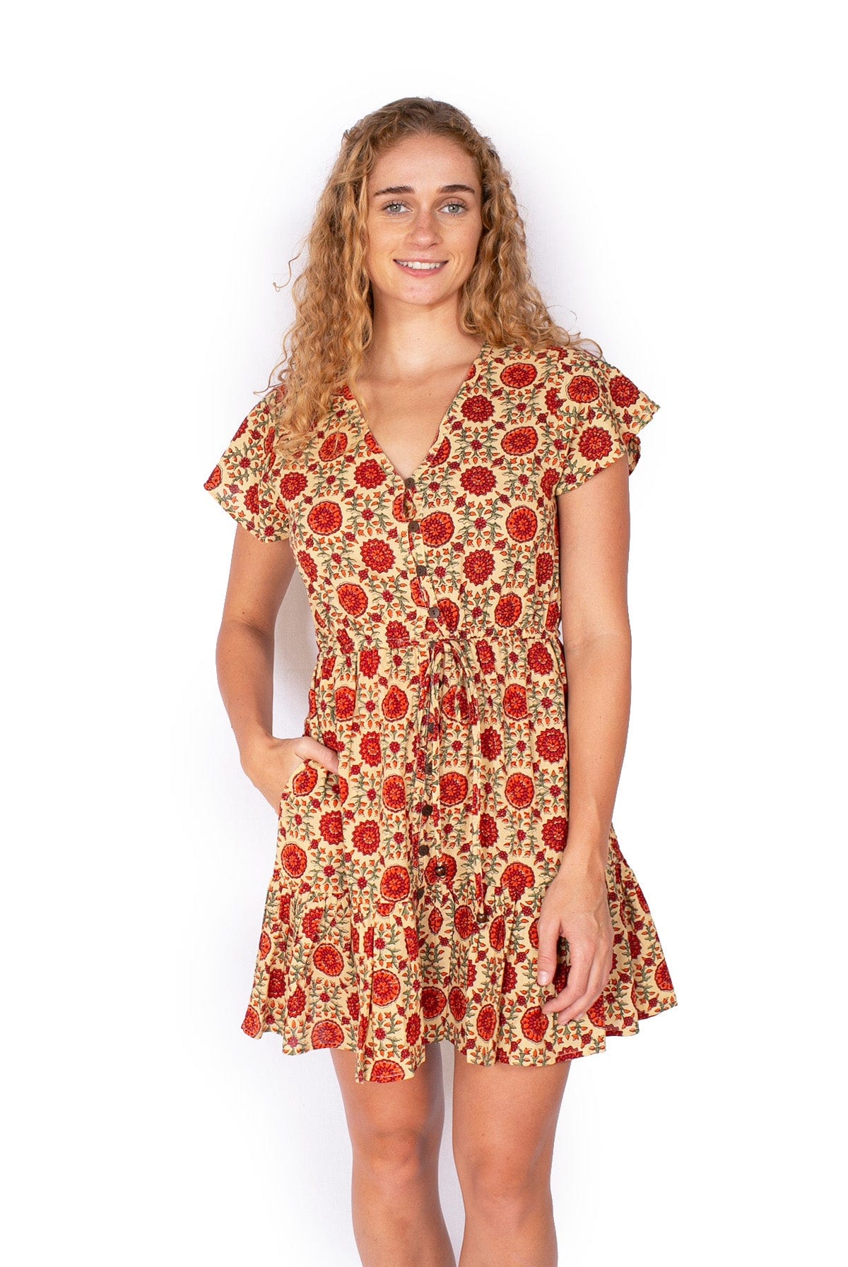 OM Designs Om Design New Laure Dress - Rustic Vibes Om Design New Laure Dress - Rustic Vibes Splash Swimwear Womens Clothing