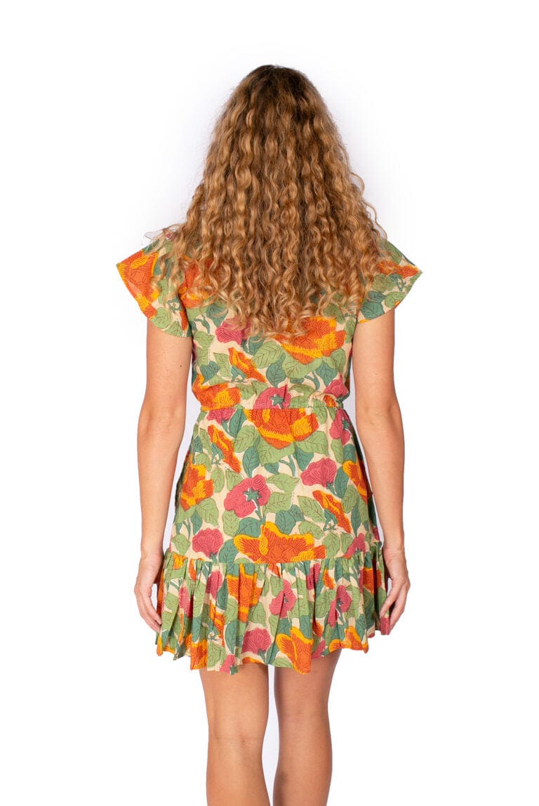 OM Designs Om Design New Laure Dress - Watercolour Garden Om Design New Laure Dress - Watercolour Garden Splash Swimwear Womens Clothing