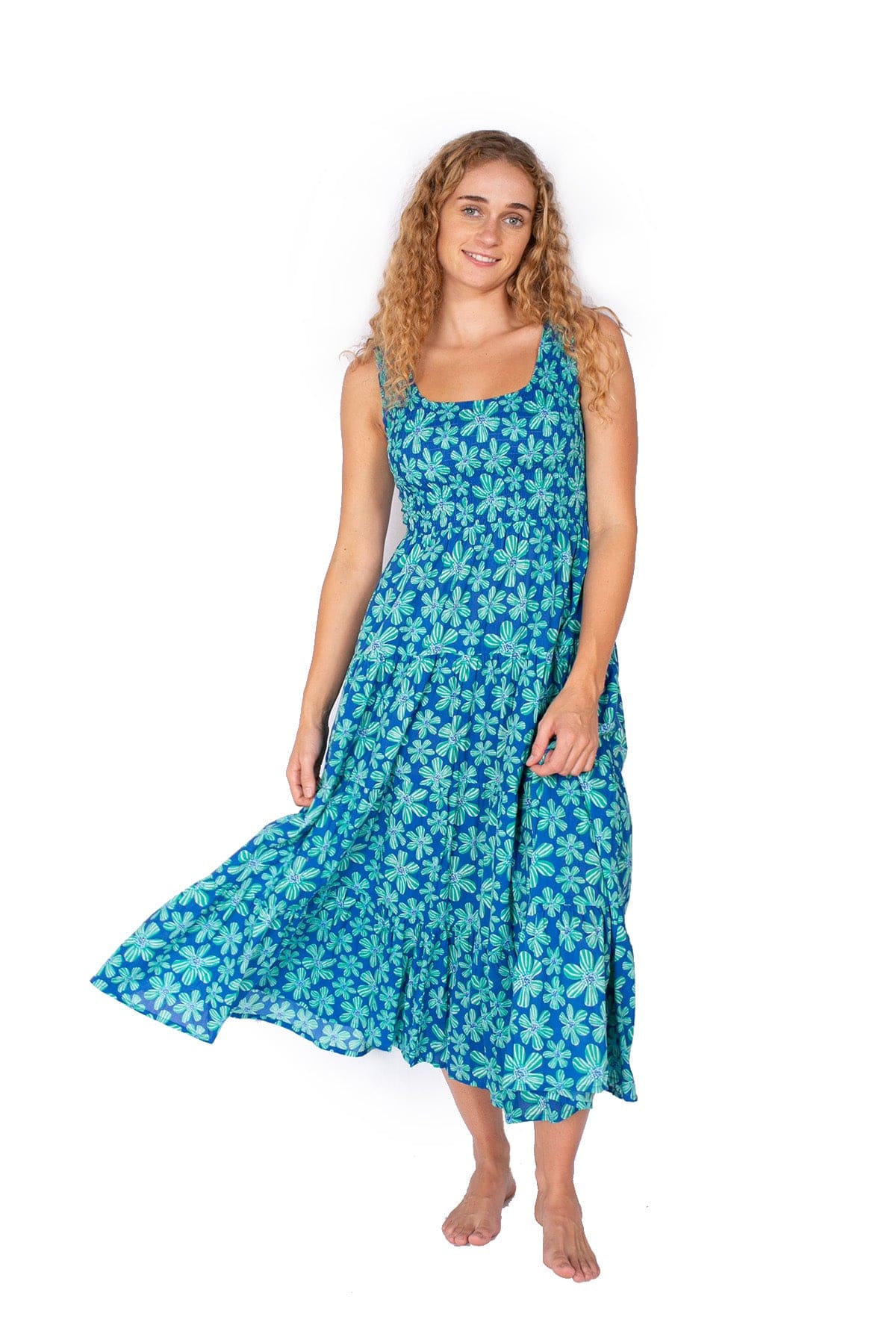 OM Designs Om Design Puri Dress - Daisy Marine Om Design Puri Dress - Daisy Marine Splash Swimwear Womens Clothing