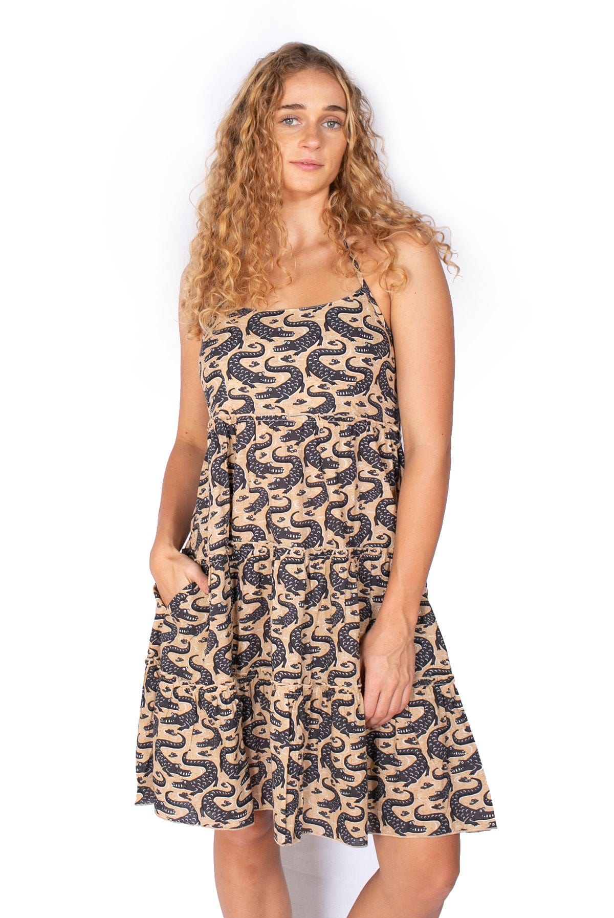 OM Designs Om Design Sandra Dress - Beige Crocs Om Design Sandra Dress - Beige Crocs Splash Swimwear Womens Clothing