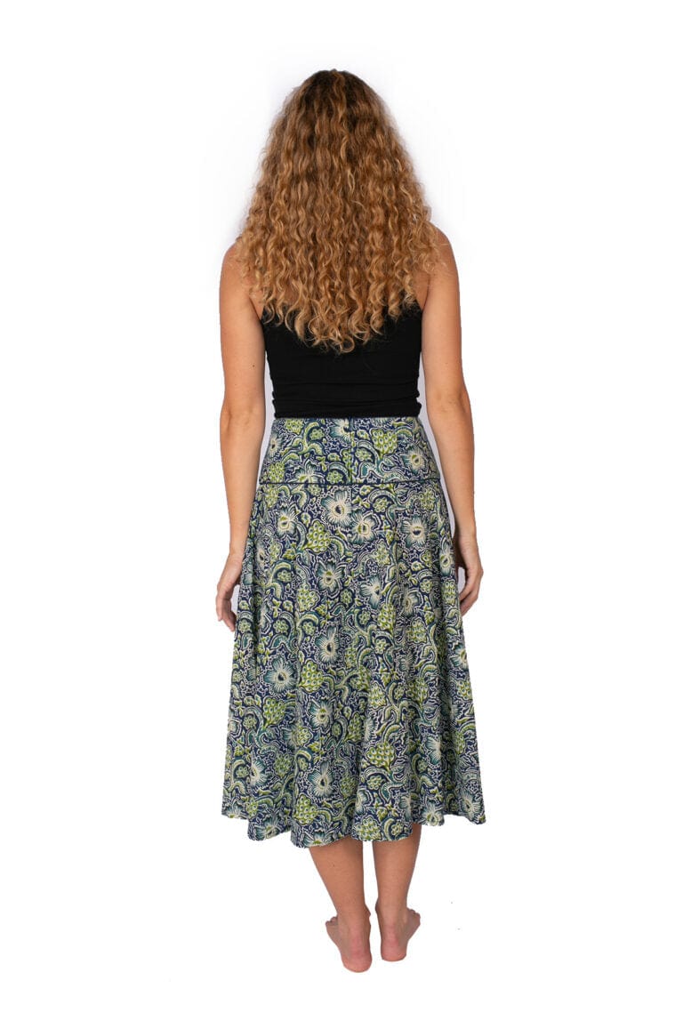OM Designs OM Design Shalu Skirt - Leafy Blue* OM Design Shalu Skirt - Leafy Blue* Splash Swimwear Womens Clothing