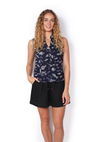 OM Designs OM Design Zoe Top - Navy Fish OM Design Zoe Top - Orange Garden Splash Swimwear Womens Clothing