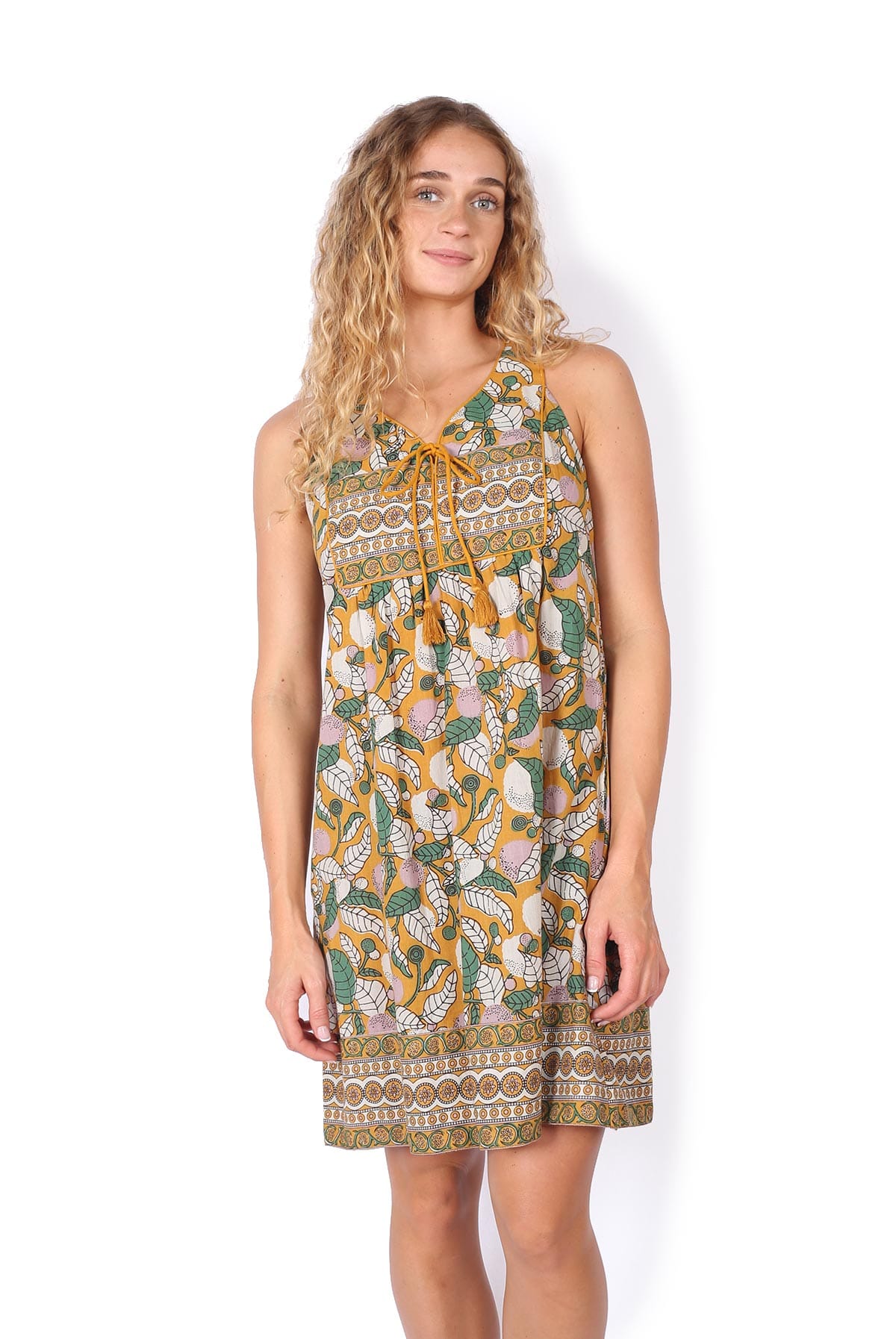 OM Designs OM Designs Jaipur Dress Short - Mustard Devine OM Designs Jaipur Dress Short - Mustard Devine Splash Swimwear Dresses