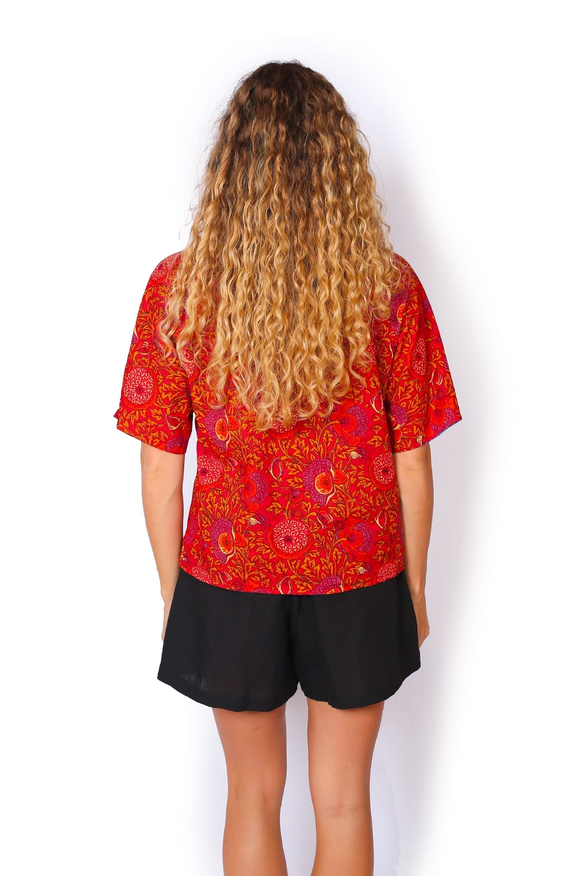 OM Designs OM Designs Jaydee Reversible Top - Secret Garden Blue OM Designs Jaydee Reversible Top - Abstract Black / Abstract Blue Splash Swimwear Tops