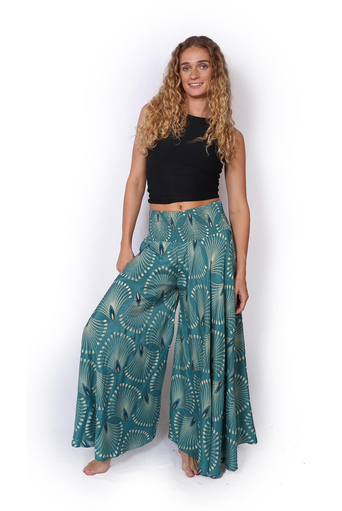OM Designs OM Designs Meera Pant - Peacock Teal OM Designs Meera Pant - Peacock Teal Splash Swimwear Womens Pants