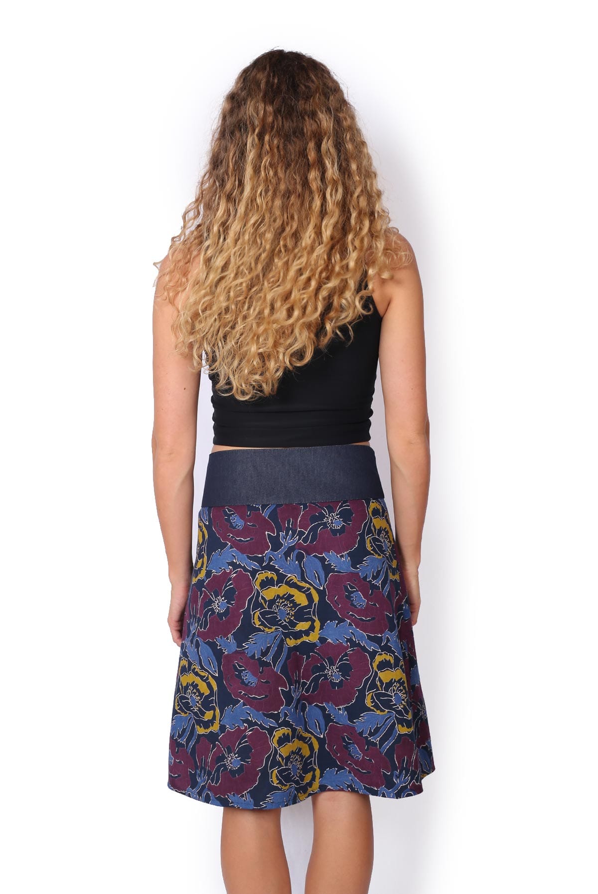 OM Designs OM Designs Reversible New Energy Skirt Long - Purple Haze/Mustard Florals 99148961072025 OM Designs Reversible New Energy Skirt Long - Purple Haze/Mustard Florals Splash Swimwear Skirt O/S 19148961072025
