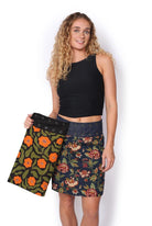 OM Designs OM Designs Reversible New Energy Skirt Short - Navy Florals/Poppy Orange OM Designs Reversible New Energy Skirt Short - Navy Florals/Poppy Orange Splash Swimwear Skirt O/S 1000030815