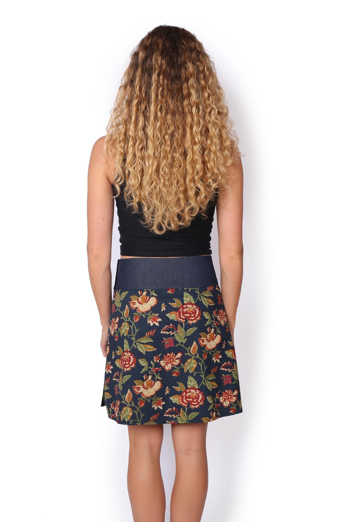 OM Designs OM Designs Reversible New Energy Skirt Short - Navy Florals/Poppy Orange OM Designs Reversible New Energy Skirt Short - Navy Florals/Poppy Orange Splash Swimwear Skirt O/S 1000030815