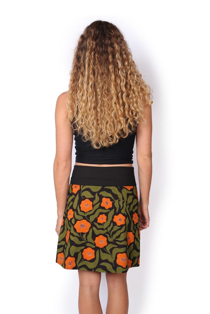 OM Designs OM Designs Reversible New Energy Skirt Short - Navy Florals/Poppy Orange OM Designs Reversible New Energy Skirt Short - Navy Florals/Poppy Orange Splash Swimwear Skirt O/S 1000030815