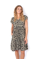 OM Designs OM Designs Sasha Dress - Black Flower Gold OM Designs Sasha Dress - Black Flower Gold Splash Swimwear Dresses