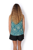 OM Designs OM Designs Tip Top - Peacock Teal OM Designs Jaydee Reversible Top - Abstract Black / Abstract Blue Splash Swimwear Tops