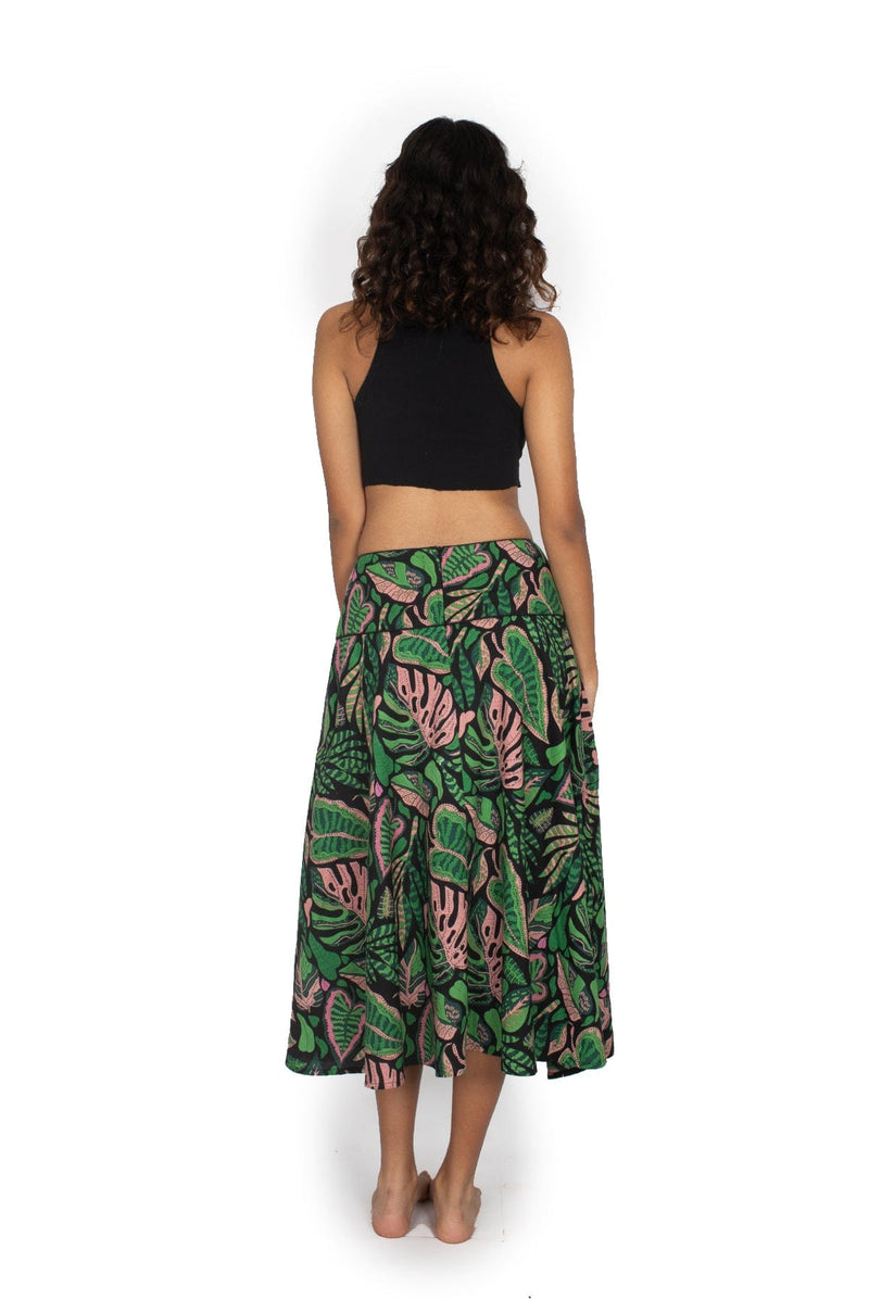 OM Designs Pants Shalu Skirt - Monstera Jungle