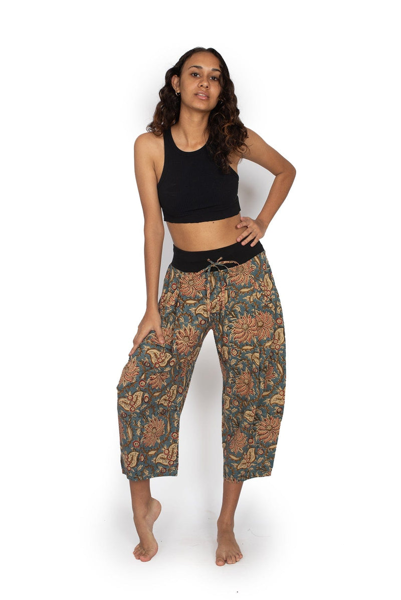 OM Designs Pants Yoga Pants - Lily Pond Blue