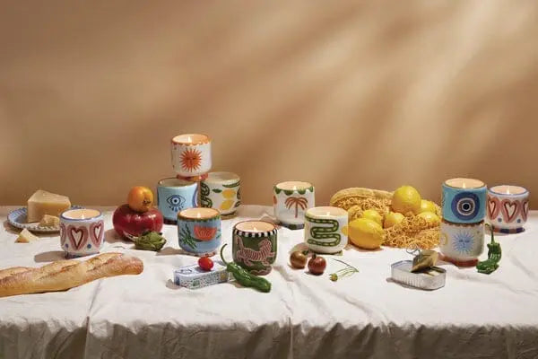 Paddywax Adopo Palm Tree Ceramic Candle 8oz - Lush Palms Paddywax Adopo Eye Ceramic Candle 8oz - Incense & Smoke Splash Swimwear