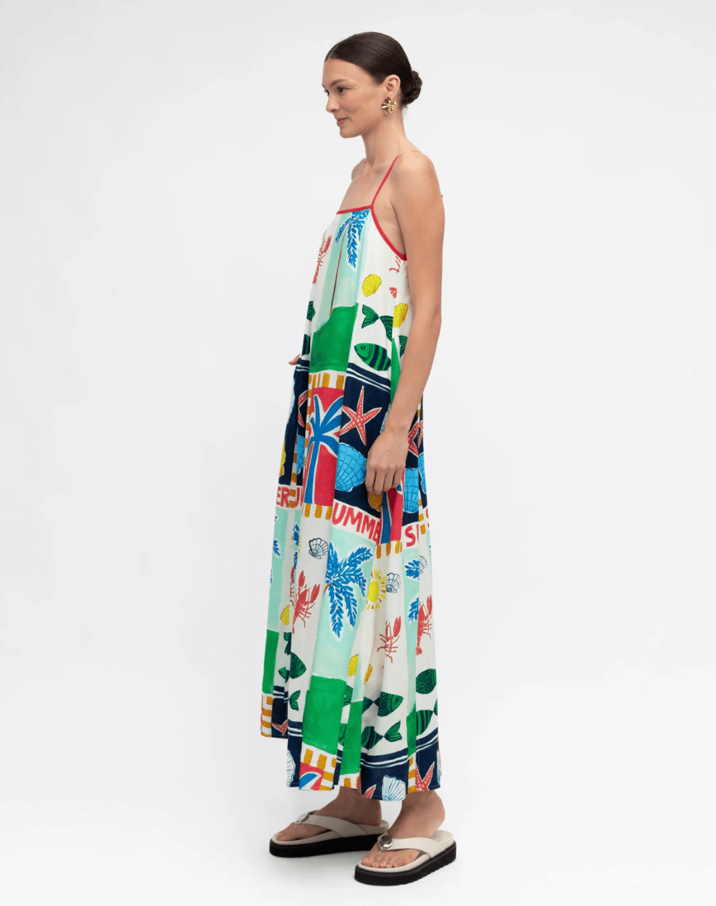 Paper Heart Paper Heart Soleil Summer Midi Dress Paper Heart Soleil Summer Midi Dress Splash Swimwear Tops