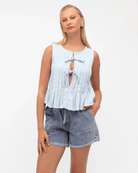 Paper Heart Paper Heart Tank Tops w/Ties PH11919-3 Paper Heart Tank Tops w/Ties Splash Swimwear Tops Soft Blue / 6 9852998707017