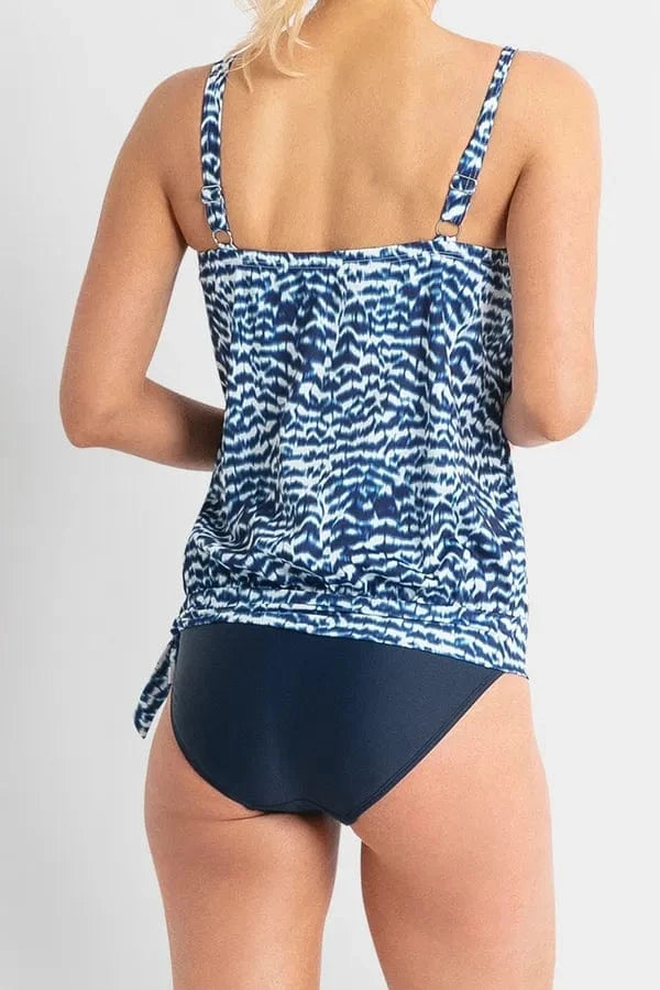 Pool Proof Nova Bandeau Blouson Singlet - Navy Pool Proof Nova Bandeau Blouson Singlet - Navy Splash Swimwear