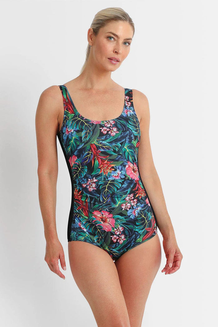 Pool Proof Oasis Pintuck Mastectomy One Piece - Black Pool Proof Oasis Pintuck Mastectomy One Piece - Black Splash Swimwear One Pieces