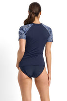 Pool Proof Pool Proof Onyx Short Sleeve Rash Vest - Navy Pool Proof Onyx Short Sleeve Rash Vest Navy Splash Swimwear Rashies & Sunsuits