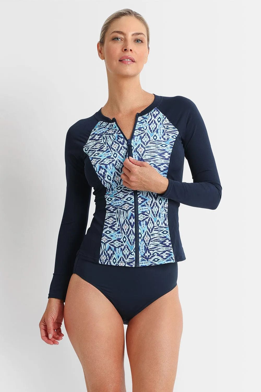 Pool Proof Tide Long Sleeve Rash Vest - Pacific Pool Proof Tide Long Sleeve Rash Vest - Pacific Splash Swimwear One Pieces