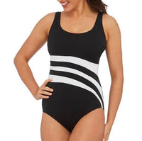 Pool Proof Wave Spliced DD/E Cup One Piece - Black Splash Swimwear One Pieces