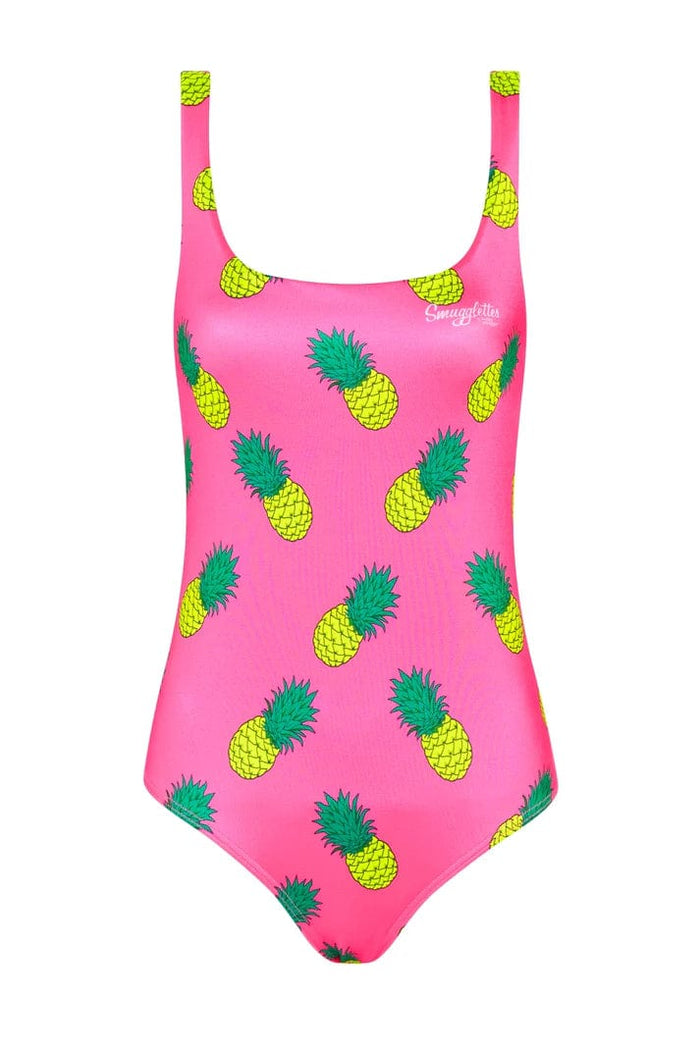 Poolside One Piece in Pink Fineapples - Budgy Smuggler - Splash Swimwear  - Budgy Smuggler, May23, One Pieces, womens budgy smuggler - Splash Swimwear 